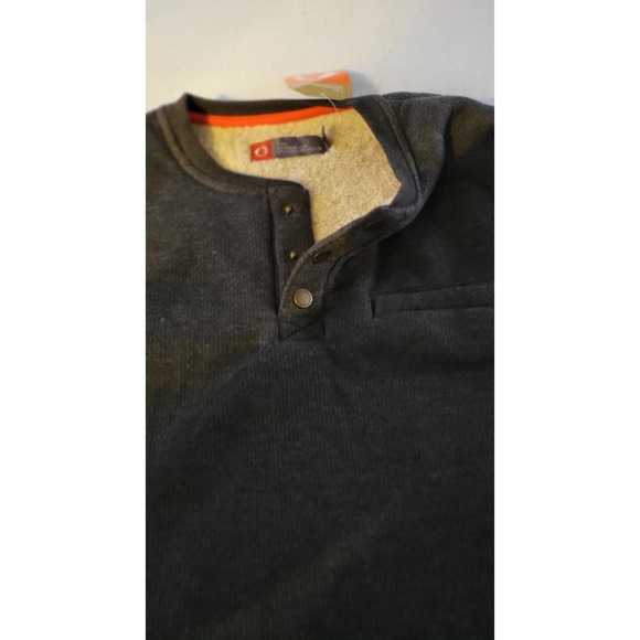 The American OutdoorsmanSherpa Lined Waffle Henley Shirt Size XXL Color Gray - Picture 5 of 11